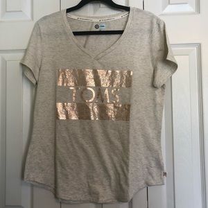 TOMS glitter logo fitted tee